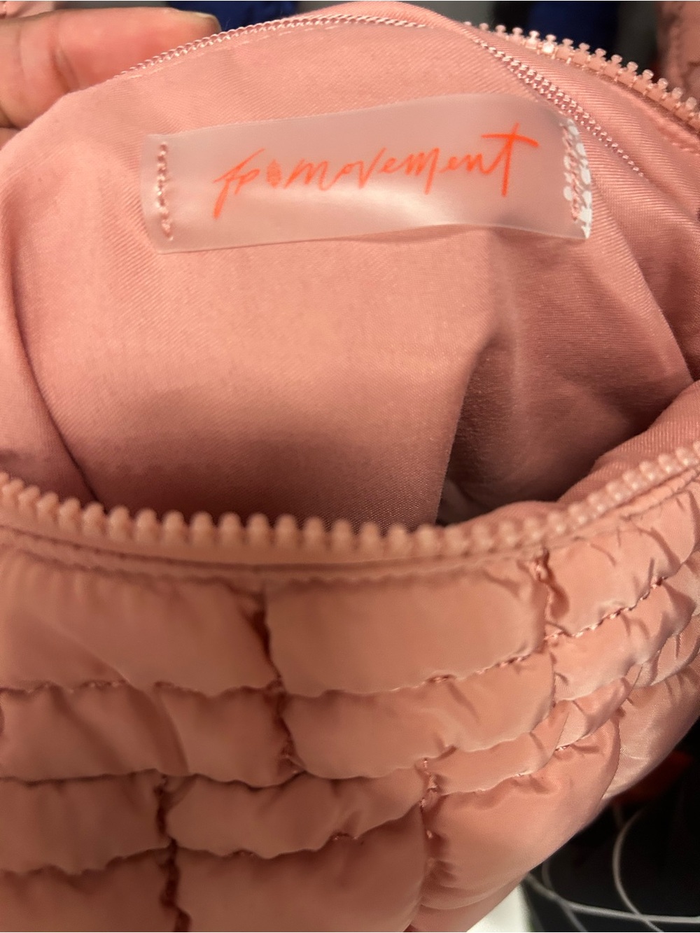 FP Movement by Free People Quilted Puffer Crossbody Bag in Dusty Pink - Picture 3 of 3